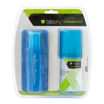 Techly mikroszálas tisztító szett monitorhoz és kijelzőhöz, 200 ml Techly mikroszálas tisztító szett monitorhoz és kijelzőhöz, 200 ml