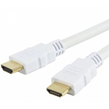 Techly HDMI kábel, 5 méter, high speed, Ethernet, fehér