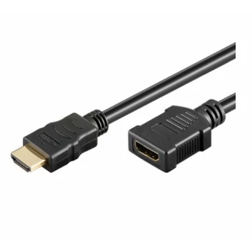 Techly HDMI hosszabbító kábel, 7,5 méter, aranyozott, fekete