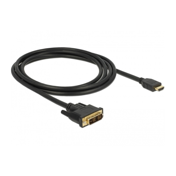 Delock HDMI-DVI kétirányú összekötő kábel, 2 méter