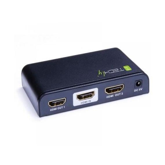 Techly HDMI splitter, 1 in 2 out, 30 méter, 4K Ultra HD