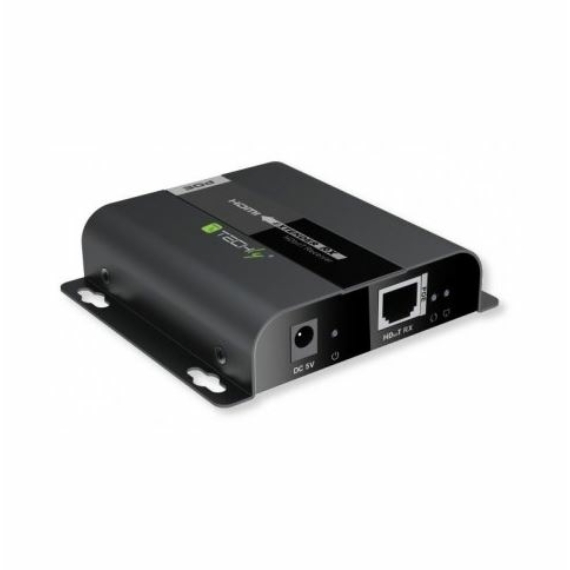 Techly HDMI vevőegység extenderhez, POE, Full HD, Cat.6, 120 méter, IR, 3D video