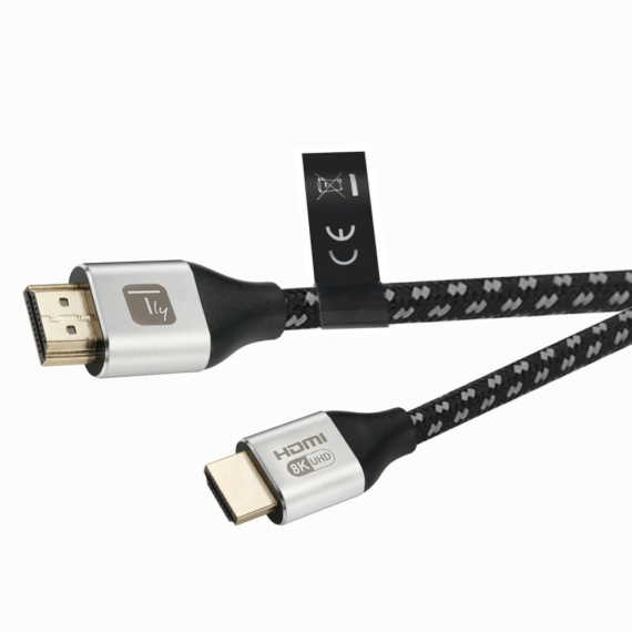 Techly HDMI 2.1 aktív optikai kábel, 8K 48Gbps, 2 méter, fekete