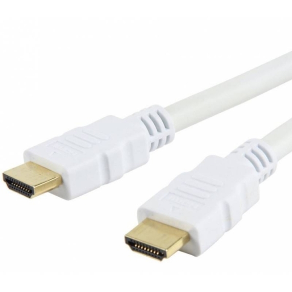 Techly HDMI kábel, 5 méter, high speed, Ethernet, fehér