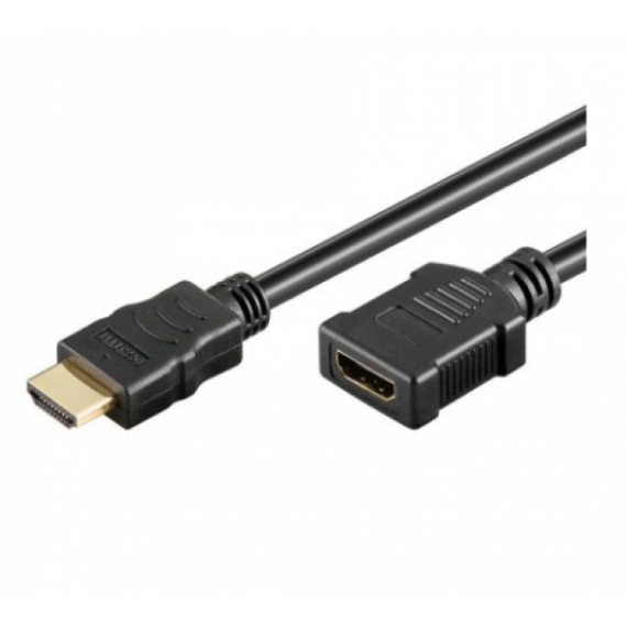 Techly HDMI hosszabbító kábel, 7,5 méter, aranyozott, fekete