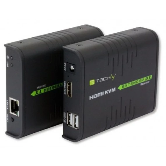 Techly HDMI extender KVM funkcióval, 120 méter, Full HD, IP