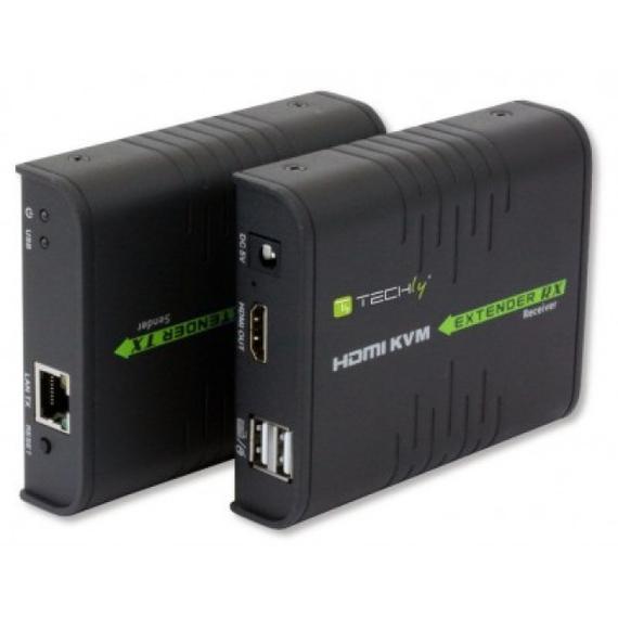 Techly HDMI extender KVM funkcióval, 120 méter, Full HD, IP