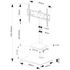 Kép 9/9 - Techly ICA-TR59 fix padlóállvány 32-70" LCD/LED kijelzőhöz, fehér