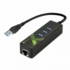 Kép 1/2 - Techly átalakító, USB A -> Ethernet + 3 port USB 3.0 Hub