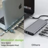 Kép 12/14 - Techly Dokkoló állomás, USB C -> HDMI, DP, VGA, USB3, RJ45, Audio, SD kártya