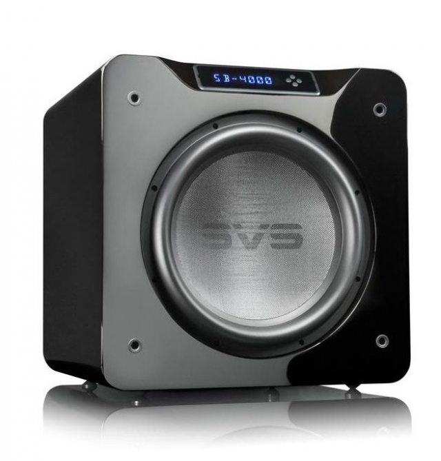 SVS SB-4000 aktív mélyláda, fényes fekete